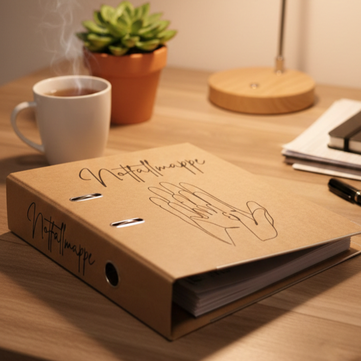 Notfallmappe Familie für bis zu 8 Personen – Vorsorge-Set oder Einleger